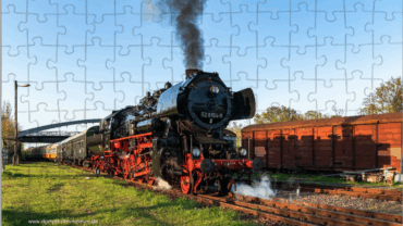 Das Bild zeigt das Puzzle "Sonderzug im BW Plagwitz"