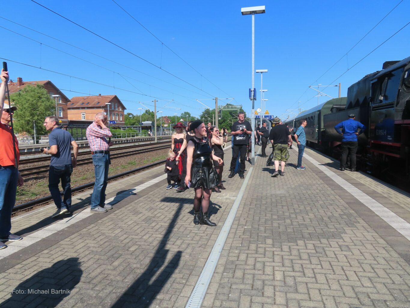 Dampfbahnmuseum Leipzig Sonderzug am Bahnsteig Borsdorf